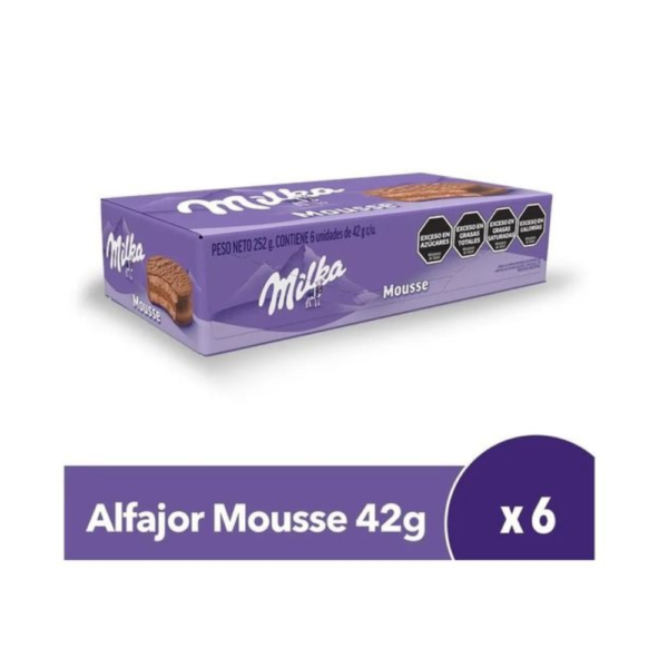 Alfajor Milka Mousse (Pack 6) 252gr