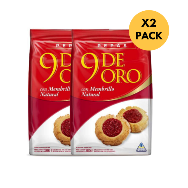 9 de oro Pepas Quince Cookie 380g/13.40 oz (2 packs)