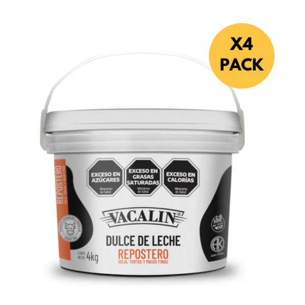 Dulce de leche Vacalin Repostero 4 kg/8.81 lb (Pack 4)