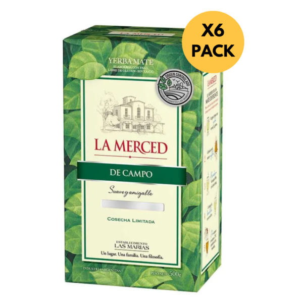 Yerba Mate LA MERCED De Campo 500g/ 1.1 lb (6 Packs)