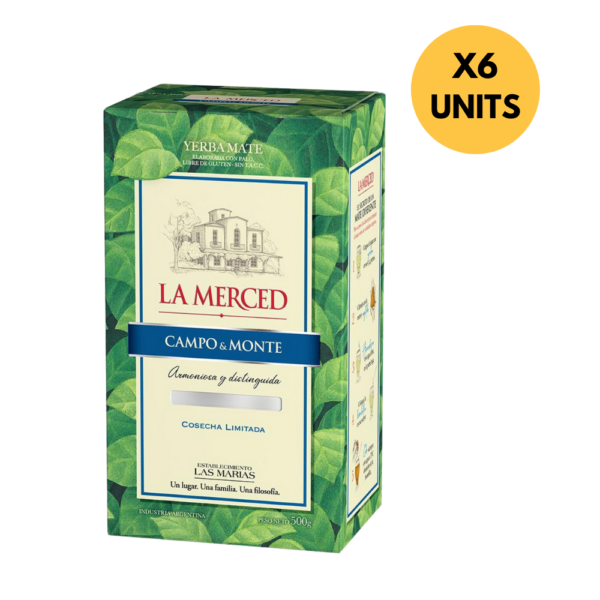 Yerba Mate LA MERCED Campo y monte 500g/ 1.1 lb (6 Packs)