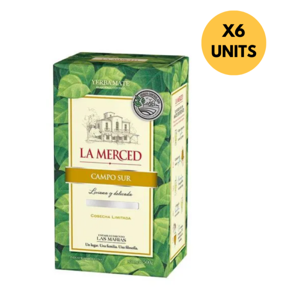 Yerba Mate LA MERCED Campo Sur 500g/ 1.1 lb (6 Packs)