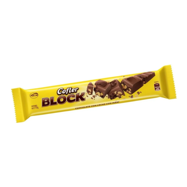 Cofler Chocolate Block Bar with Peanuts, 110 g / 3.88 oz