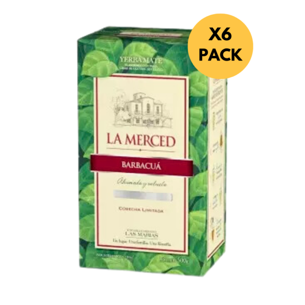 Yerba Mate LA MERCED Barbacua 500g/ 1.1 lb (6 Packs)